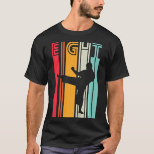 Kids 8th Birthday Gift Karate Retro Taekwondo Mart T-Shirt