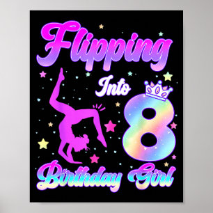 Kids 8th birthday girl gymnastics 8 year oldKids 8 Poster