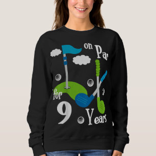 Kids 8th Birthday Golf Funny Golfer 8 Year Old Boy Sweatshirt