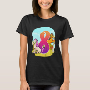 Kids 8th Birthday Horseback Riding Horse themed Ei T-Shirt