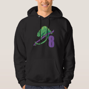 Kids 8th Birthday Party Lizard Pet Reptile 8 Year Hoodie