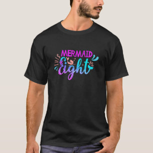 Kids 8th Birthday This Mermaid Is 8 Years Old Girl T-Shirt