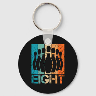 Kids 8th Bowling Birthday 8 Year Old Birthday Bowl Key Ring