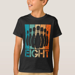 Kids 8th Bowling Birthday 8 Year Old Birthday Bowl T-Shirt