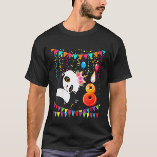 Kids 8years Old 8th Birthday Panda Unicorn Girl P T-Shirt