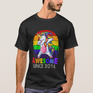 Kids 9 Year Old 9th Birthday   Girls Teens Dabbing T-Shirt