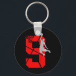 Kids 9 Year Old 9th Bysketbyll Birthday Partytheme Key Ring<br><div class="desc">Kids 9 Year Old 9th Bysketbyll Birthday Partytheme Boys Girls</div>