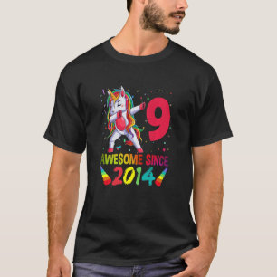 Kids 9 Year Old Girls Teens Dabbing Unicorn 9th B T-Shirt