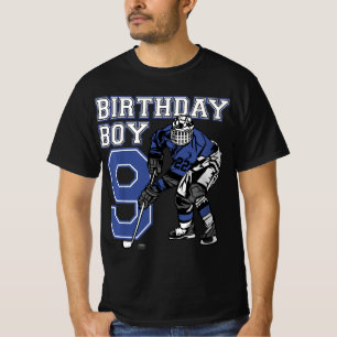 Kids 9 Year Old Ice Hockey Themed Birthday Party 9 T-Shirt