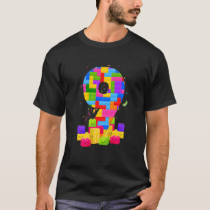 Kids 9 Years Old Building Block Builders 9th B Da T-Shirt