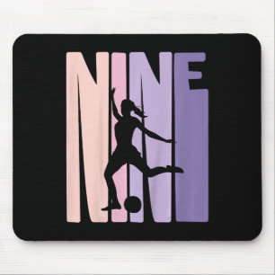 Kids 9 Years Soccer Girls Gift 9th Birthday Footba Mouse Pad