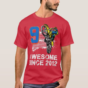 Kids 9th Birthday 9 Year Old Dirt Bike Boy Party T-Shirt