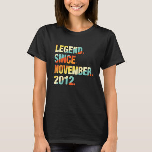 Kids 9th Birthday  9 Year Old Legend Since Novembe T-Shirt