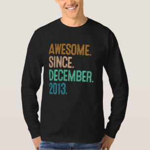 Kids 9th Birthday Awesome Since December 2013 T-Shirt