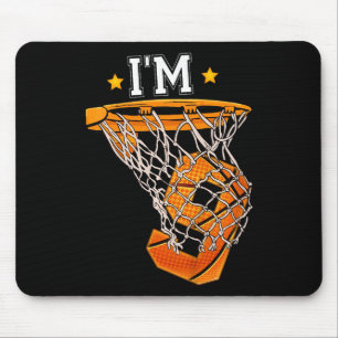 Kids 9th Birthday Basketball I'm 9 Boy Girl 6th B Mouse Pad