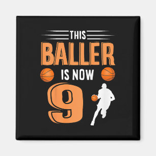 Kids 9th Birthday Basketball Outfit This Baller Is Magnet