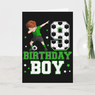 Kids 9th Birthday Boy Soccer 9 Year Old 9yr Boys P Card