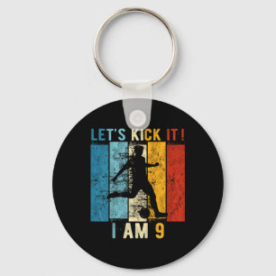 Kids 9th Birthday Boy Soccer 9 Year Old Birthday B Key Ring