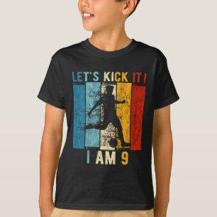 Kids 9th Birthday Boy Soccer 9 Year Old Birthday B T-Shirt