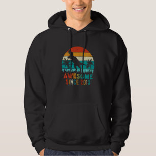 Kids 9th Birthday Dinosaur 9 Year Old Boy Awesome Hoodie