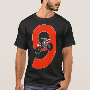 Kids 9th Birthday Dirt Bike Gift 9 Years Old MX T-Shirt