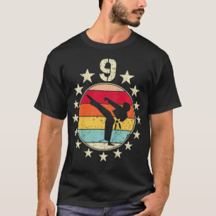 Kids 9th Birthday Karate Ninth 9 Year Old Birthday T-Shirt
