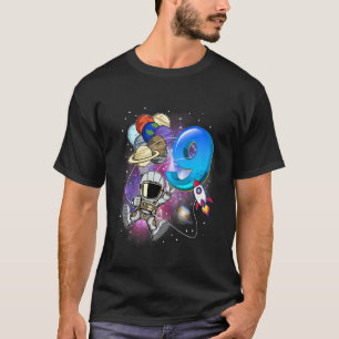 Kids 9th Birthday Party Astronaut Boys Girls 9 Yea T-Shirt