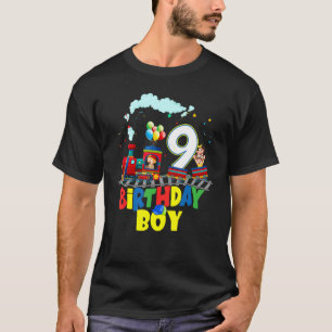 Kids 9th Birthday Train Boys Steam Locomotive I'm T-Shirt