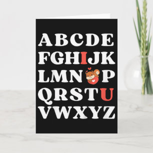 Kids Abc I Love You Kids Squirrel Valentine's Day Card