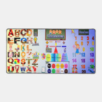 Kids ABC Numbers Shapes Colours Mat Fun Education