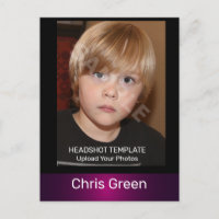 Kids Actor & Model Headshot Comp Postcard