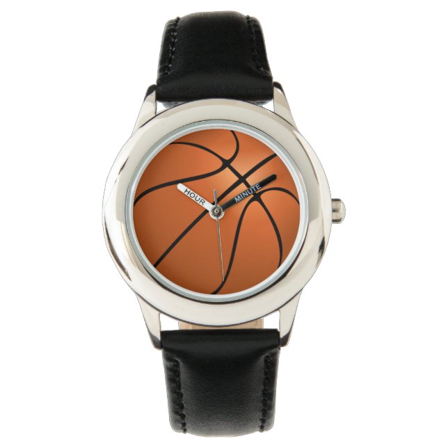 Kid's Adjustable Bezel Basketeball Watch (Front)