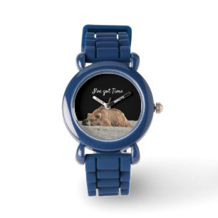 Kid's Adjustable Bezel Watch w/ grizzly bear