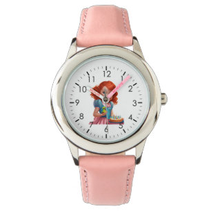 Kid's Adjustable pink heart watch 