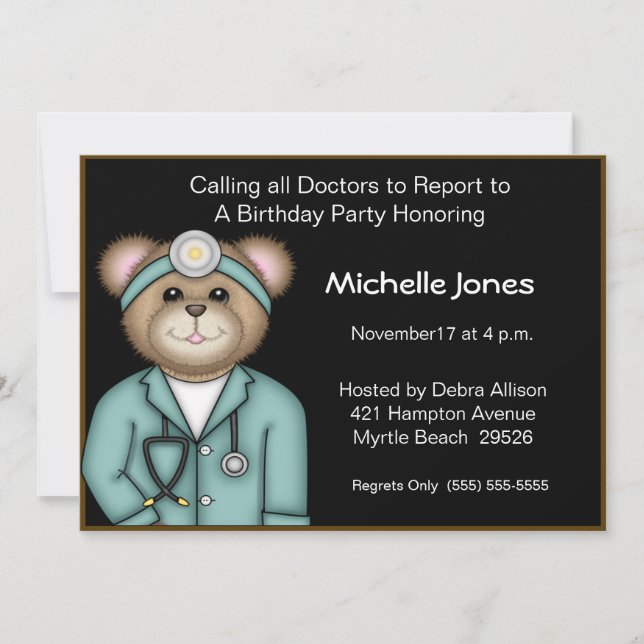Kids/Adult Doctor Invitations (Front)