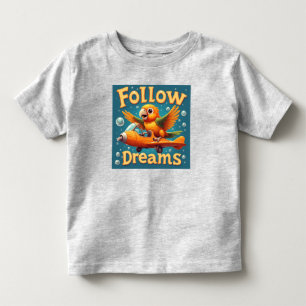 🦜 Kids Aeroplane Bird Gift For Little Dreamers ✈️ Toddler T-Shirt
