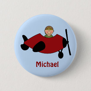 Kids Aeroplane Favour Button
