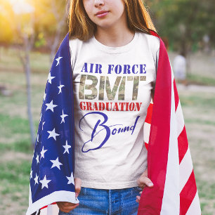 Kids Air Force BMT Graduation Bound Front Back T-Shirt