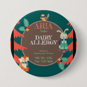 Kids Allergen Cute Woodland Winter Animal 7.5 Cm Round Badge