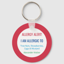 Kids Allergy Alert Personalised Allergic To