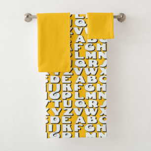 Kids Alphabet Bath Towel Set
