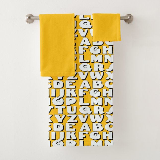  Kids Alphabet  Bath Towel Set (Insitu)