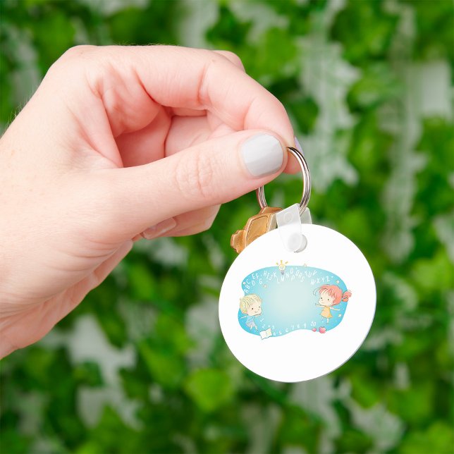 Kids Alphabet Learning Illustration with Numbers Key Ring (Creator Uploaded)