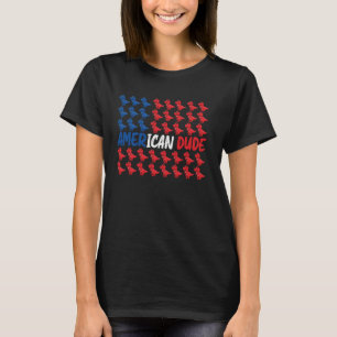 Kids American Dude Boys Funny 4th Of July T-Shirt