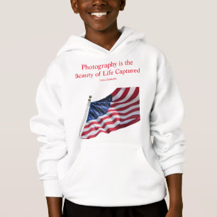 Kid's American Flag Hooded Sweatshirt