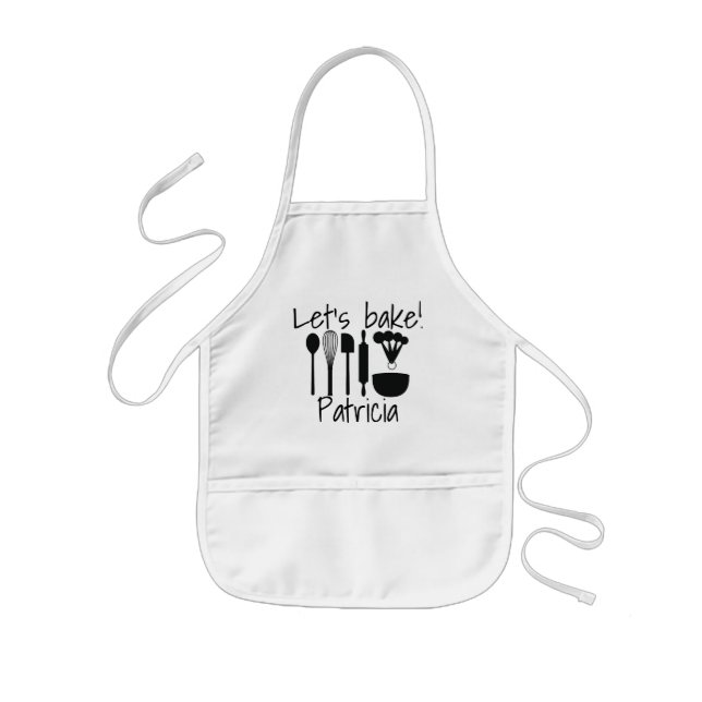 Kids and Adult Aprons - Let's Bake! (Front)
