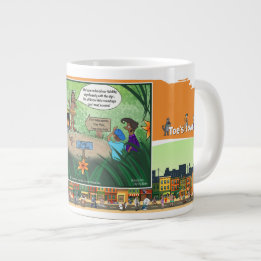 Kids And Cursive | Dry Logic Humor Large Coffee Mug