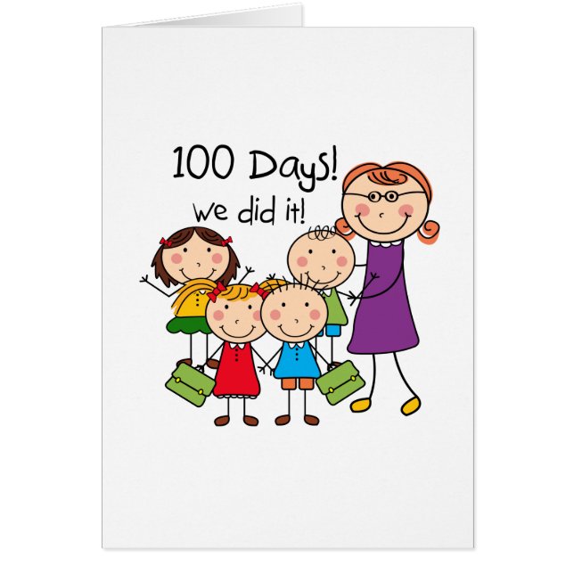 Kids and Female Teacher 100 Days (Front)