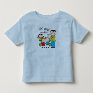 Kids and Male Teacher 100 Days Toddler T-Shirt