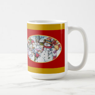 Kids and Snowman Mug